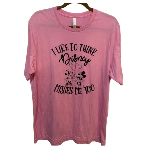 Bella Canvas I Like to Think Disney Misses Me Too Tee - Picture 1 of 6
